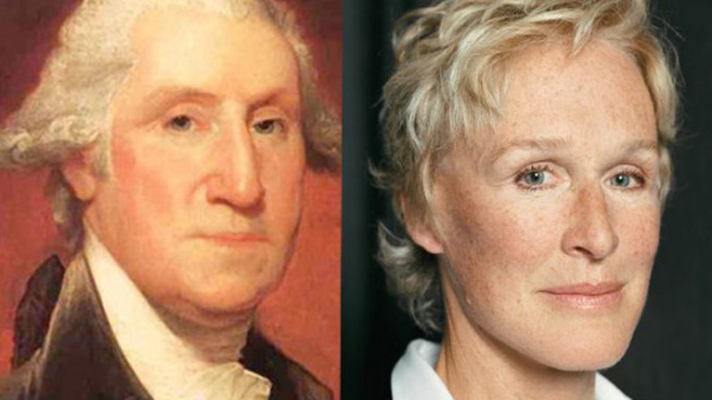 George Washington y Glenn Close