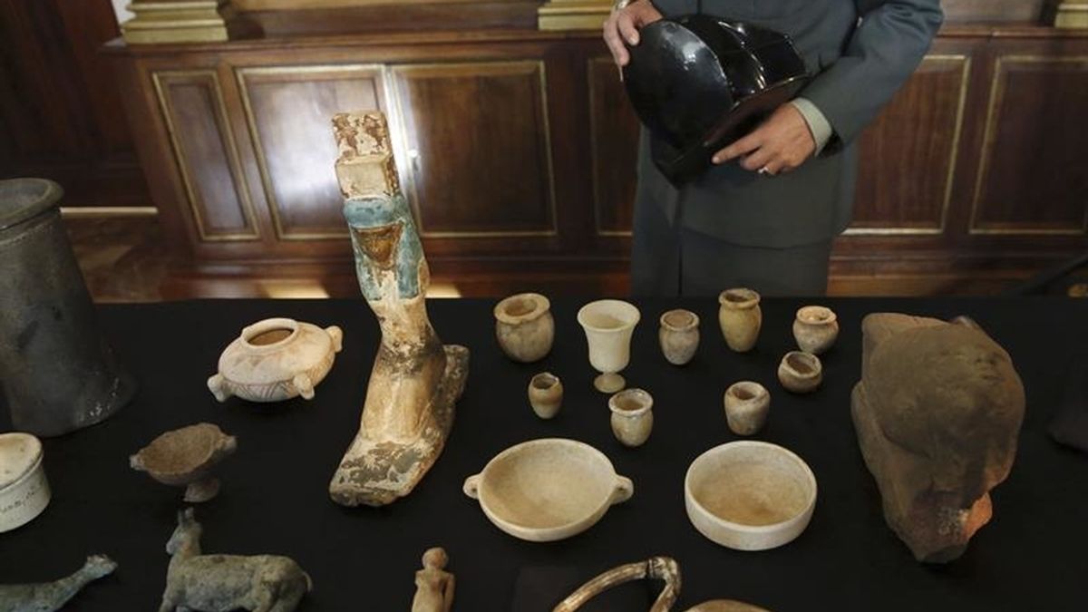 La Guardia Civil recupera 36 piezas arqueológicas expoliadas en Egipto