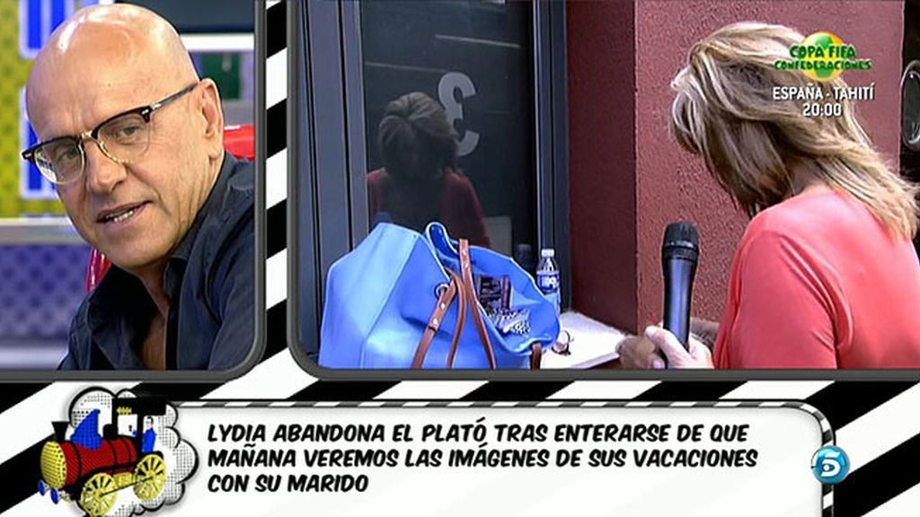 La colaboradora sale de plató tras una broma del programa