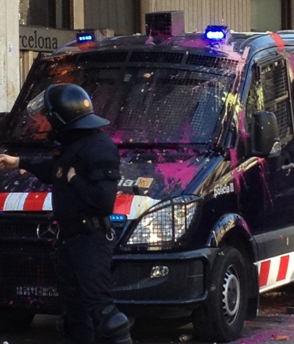Incidentes en el centro de Barcelona