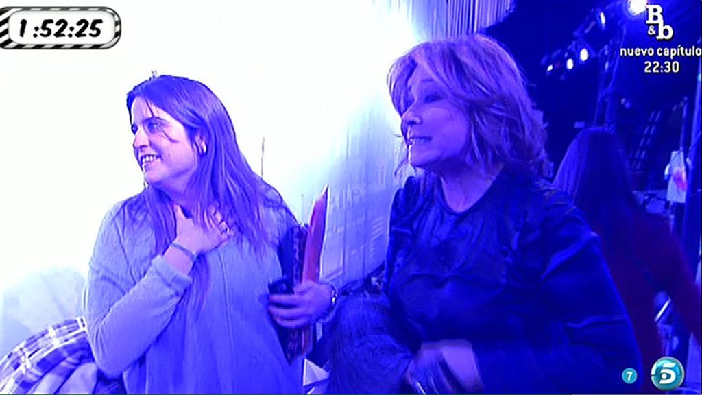 La presentadora recorrió Telecinco en busca de los colaboradores