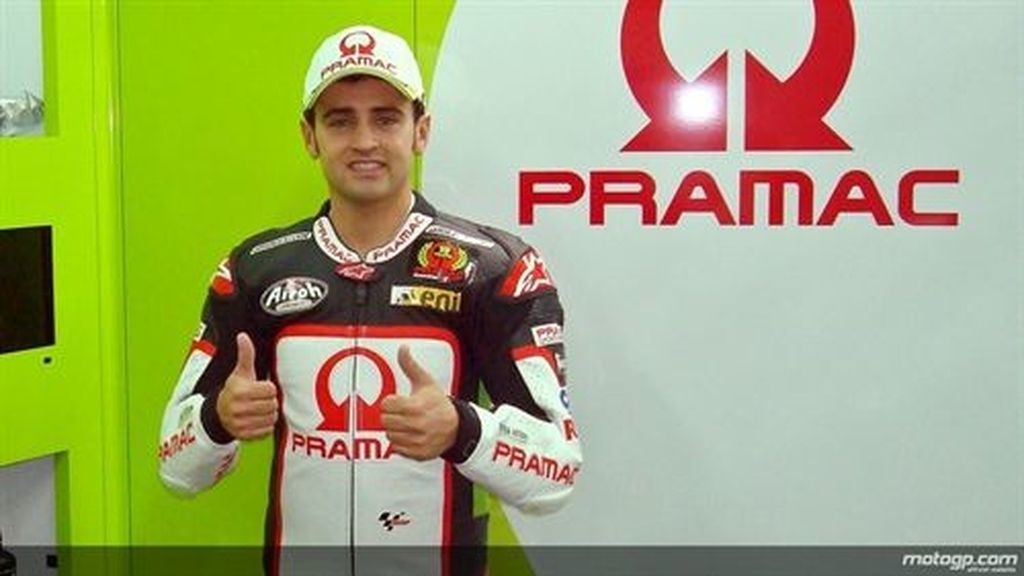 Hector Barbera, posando con Pramac
