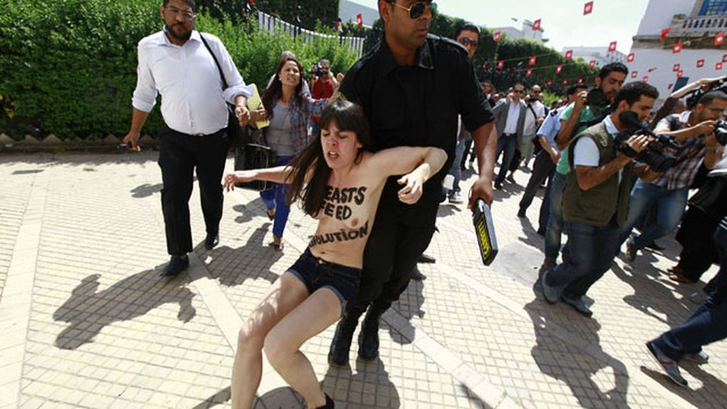 Primera protesta de Femen en un país árabe