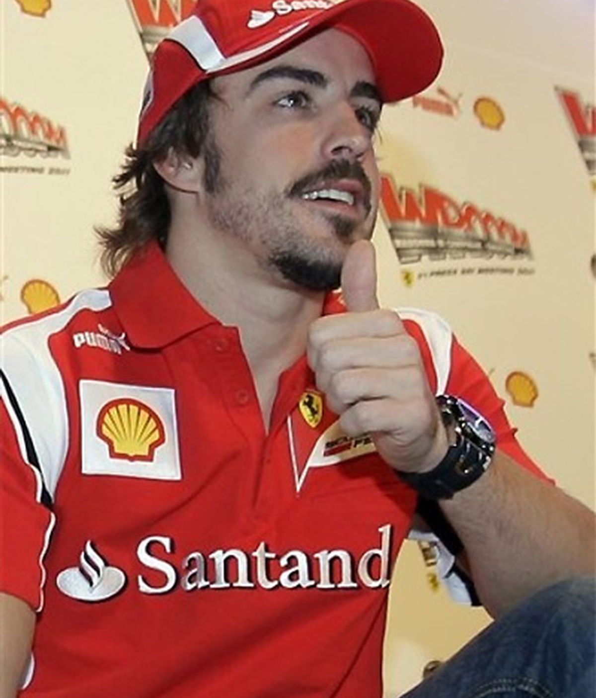 Fernando Alonso, en Madonna di Campiglio. FOTO: AP.