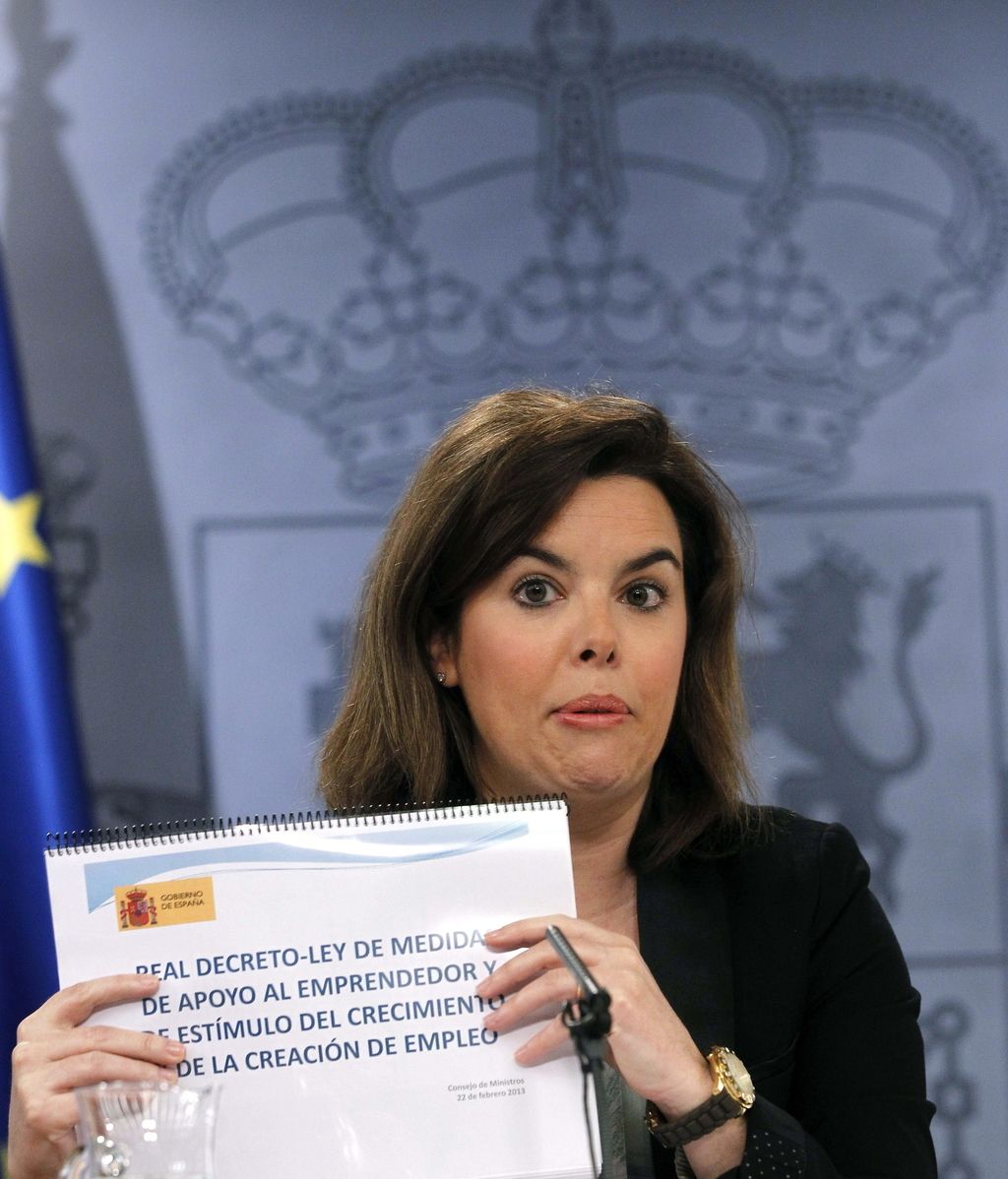 La vicepresidenta del Gobierno, Soraya Sáenz de Santamaría