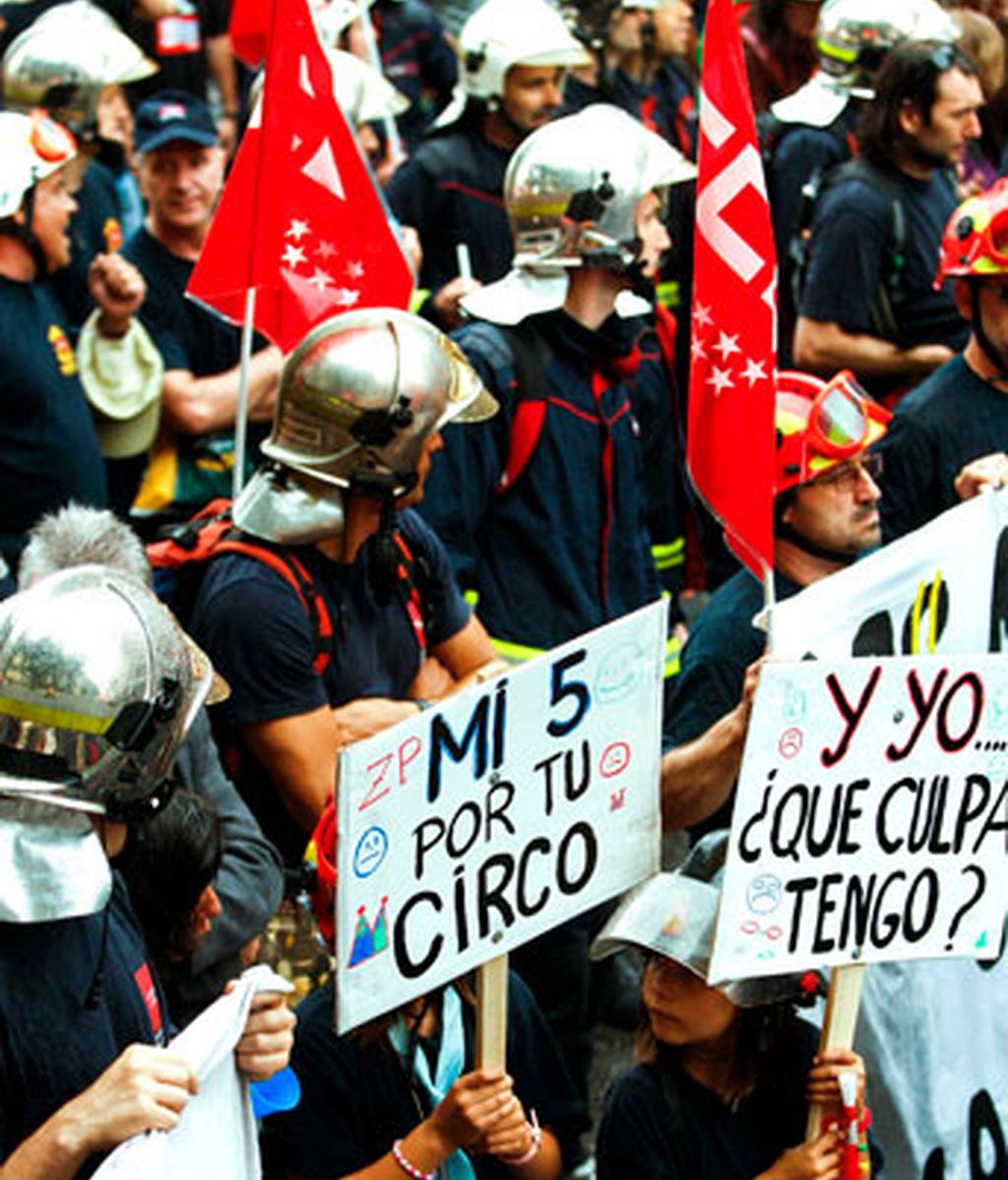 Bomberos contra los recortes
