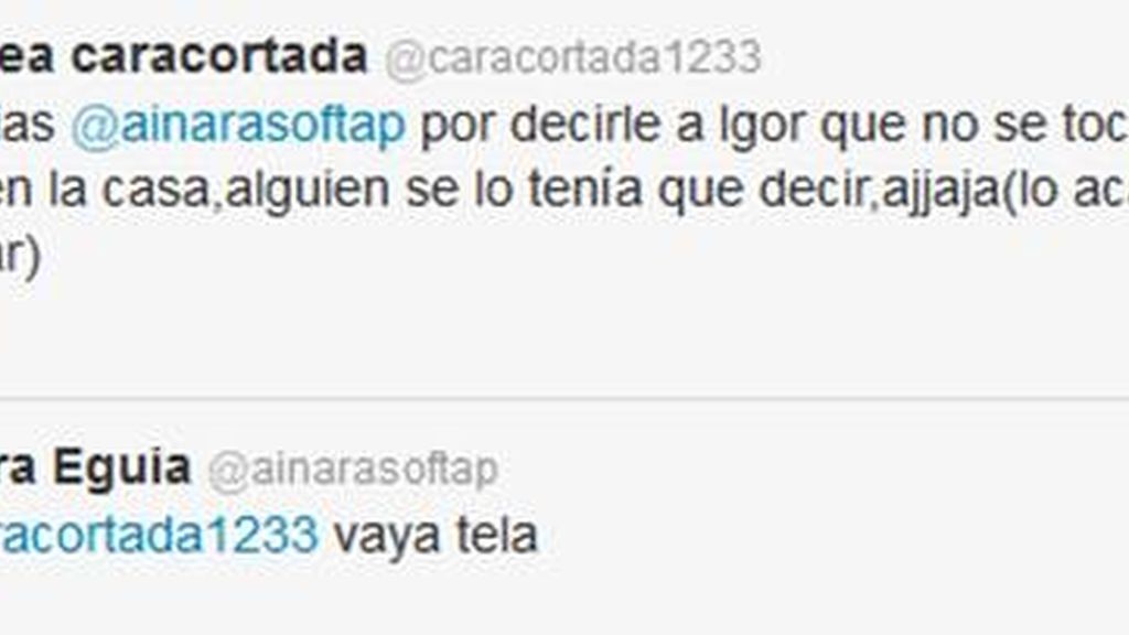 Ainara y Lore, guerra en Twitter