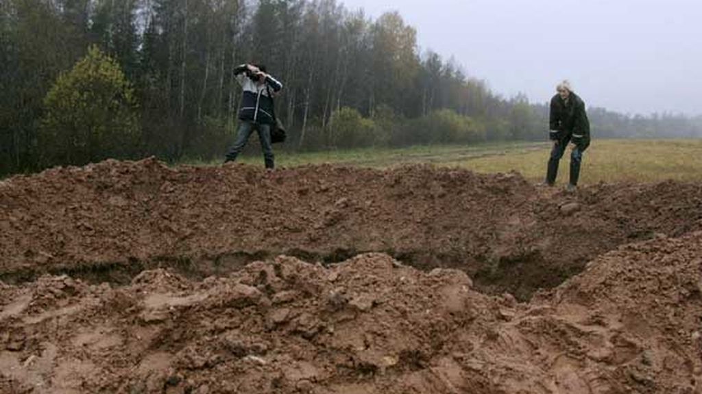 Imágenes del fraude del meteorito de Letonia