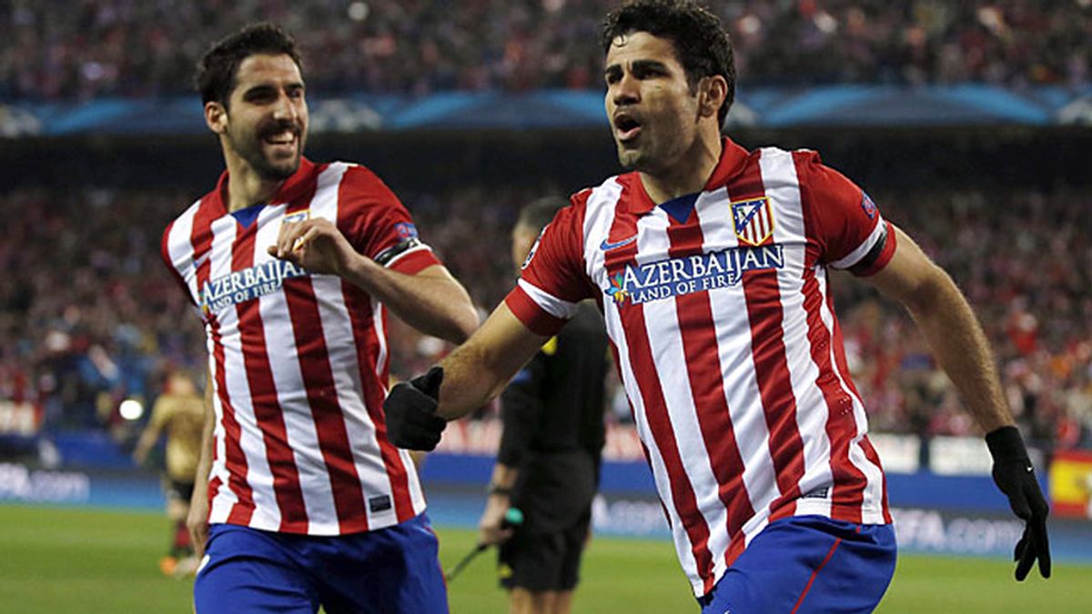 Costa celebra su gol al Milan