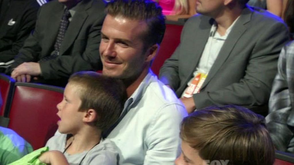 David Beckham con su hijo Cruz