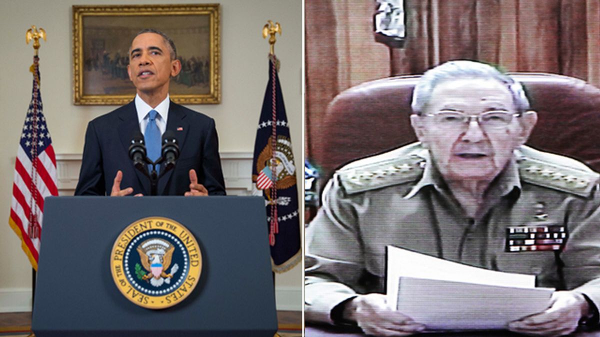 Los presidentes de Estados Unidos y Cuba, Barack Obama y Raúl Castro