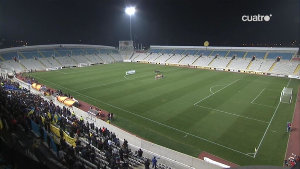 Así lucieron las gradas del GSP Stadium de Nicosia