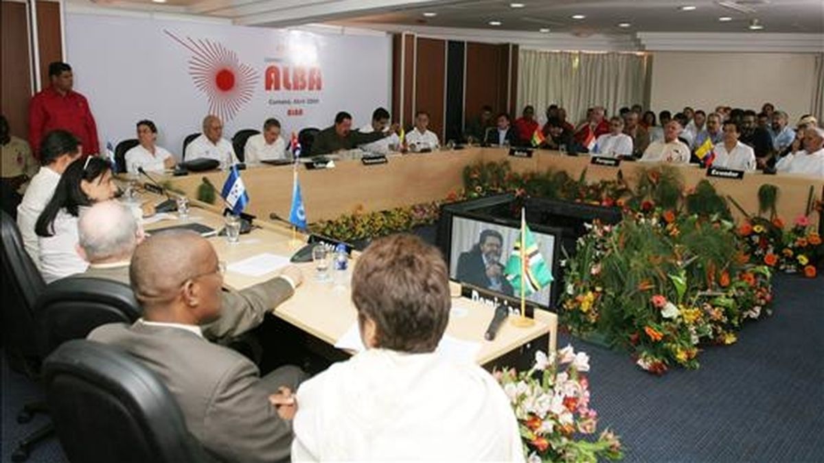 Aspecto general la VII Cumbre de la Alternativa Bolivariana para los Pueblos de Nuestra América (ALBA) en el hotel Cumanagoto de Cumaná (Venezuela), el pasado 17 de abril de 2009. EFE/Archivo