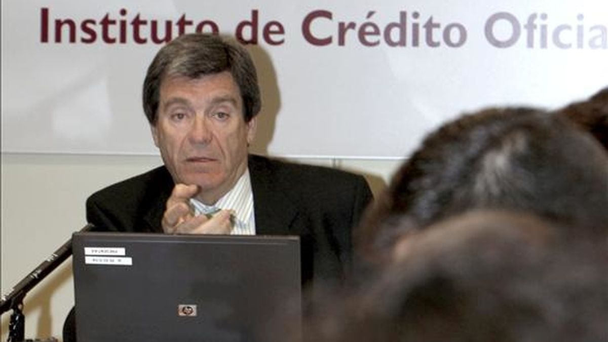El presidente del Instituto de Crédito Oficial, Aurelio Martínez, ayer durante la presentación del Índice de Confianza de los Consumidores de diciembre. EFE/Archivo
