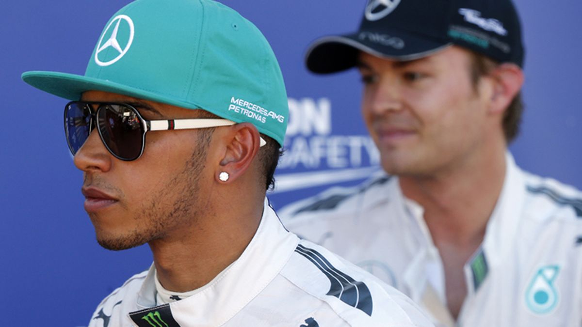 Hamilton y Rosberg en el Gran Premio de Mónaco