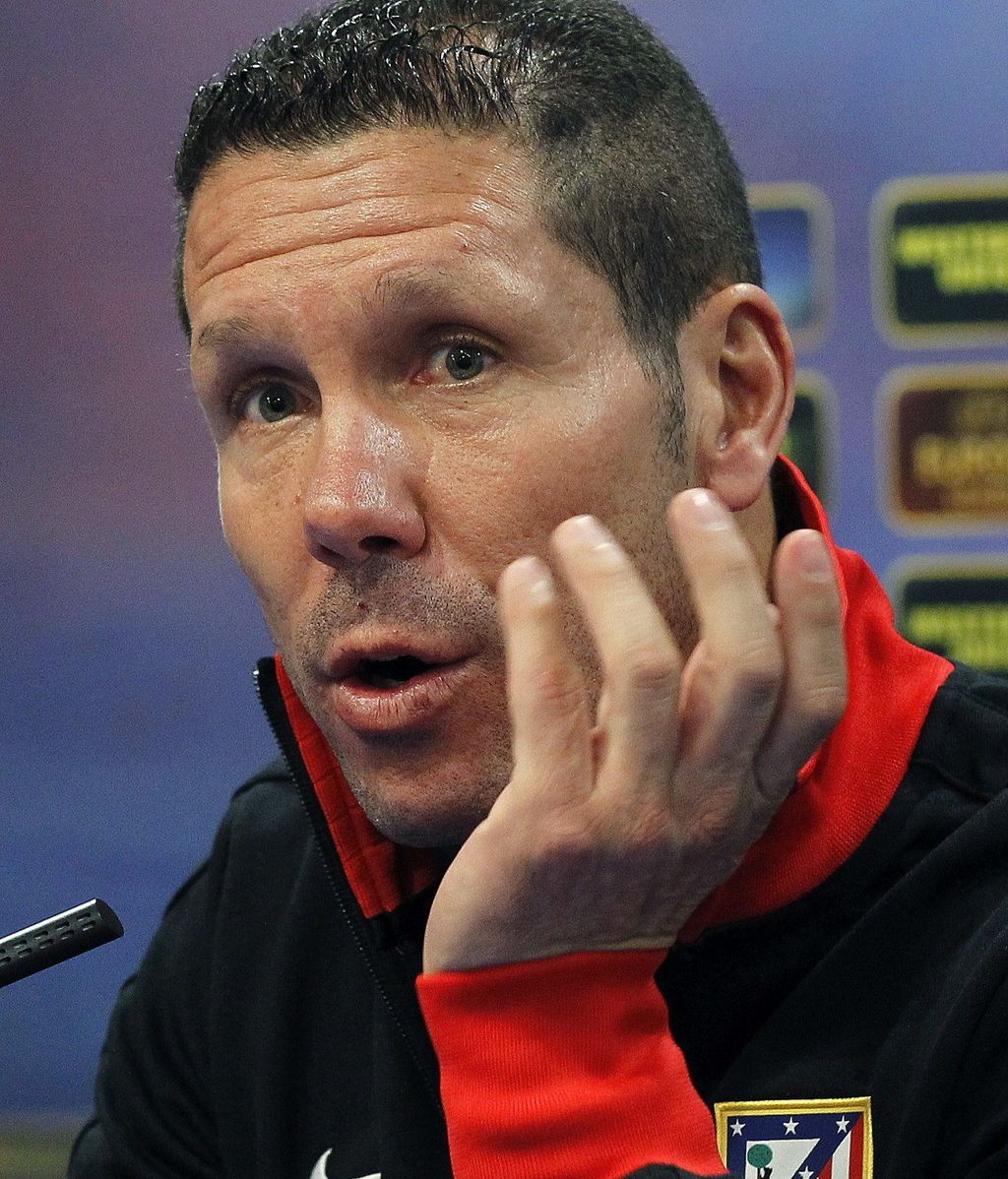El entrenador del Atlético de Madrid, Diego Pablo Simeone