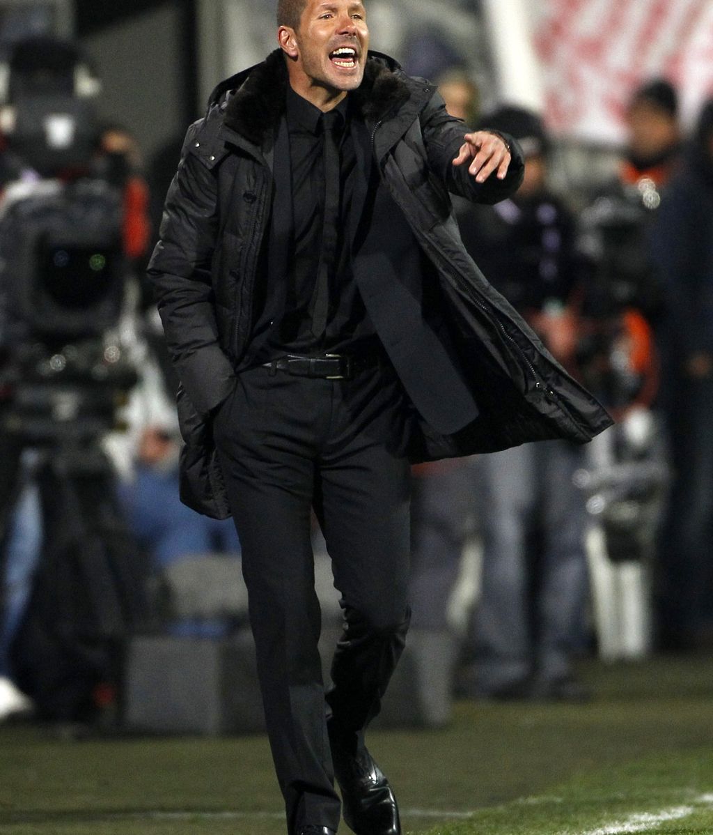 Diego Pablo Simeone durante el partido de vuelta de octavos de final ante el Besikitas