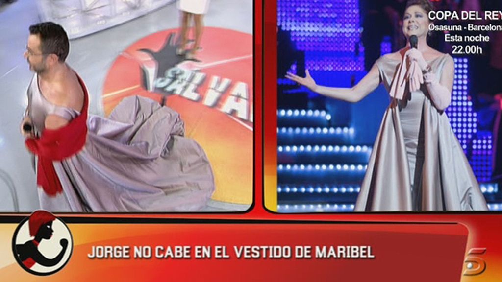 El presentador se enfunda el vestido de la tonadillera