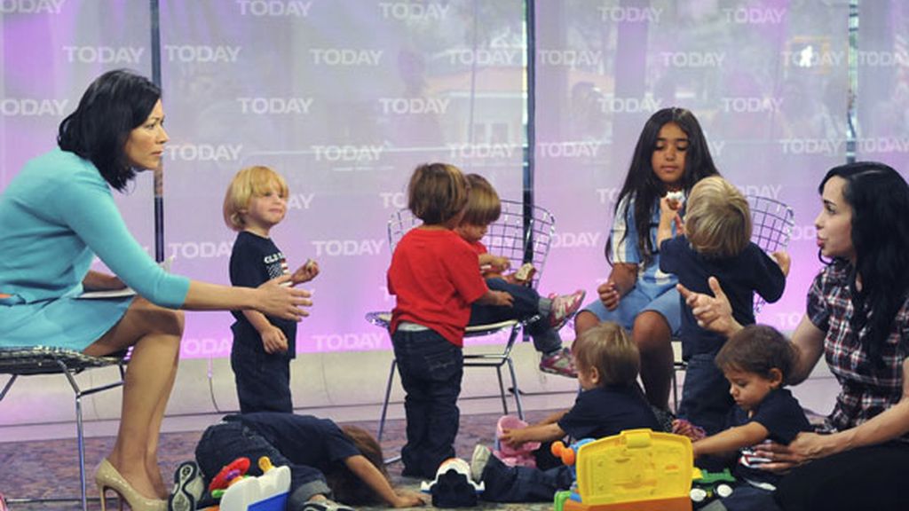 Durante un programa de televisión con sus hijos