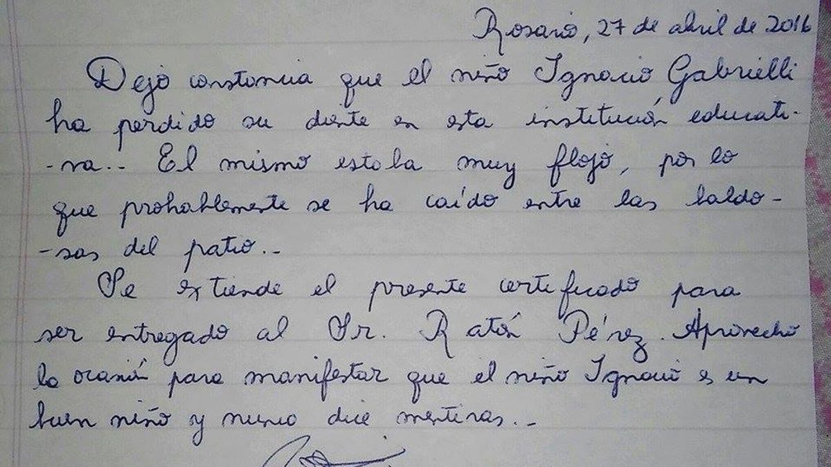 La maravillosa carta del Ratón Pérez a una nena devastada por haber  perdido su diente - Diario San Rafael