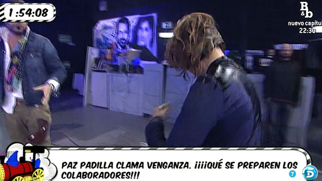 La presentadora recorrió Telecinco en busca de los colaboradores