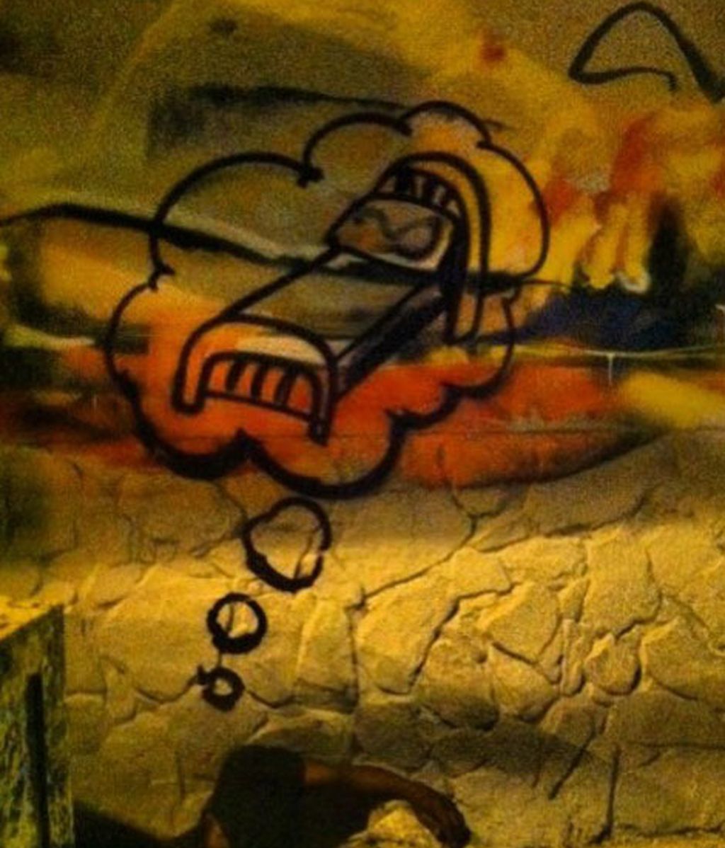 Skid Robot, el grafitero que "pinta" los sueños de los vagabundos