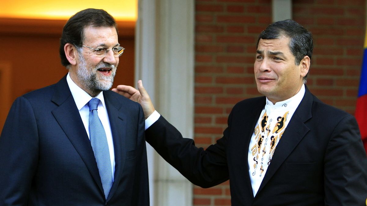 Mariano Rajoy recibe a Rafael Correa