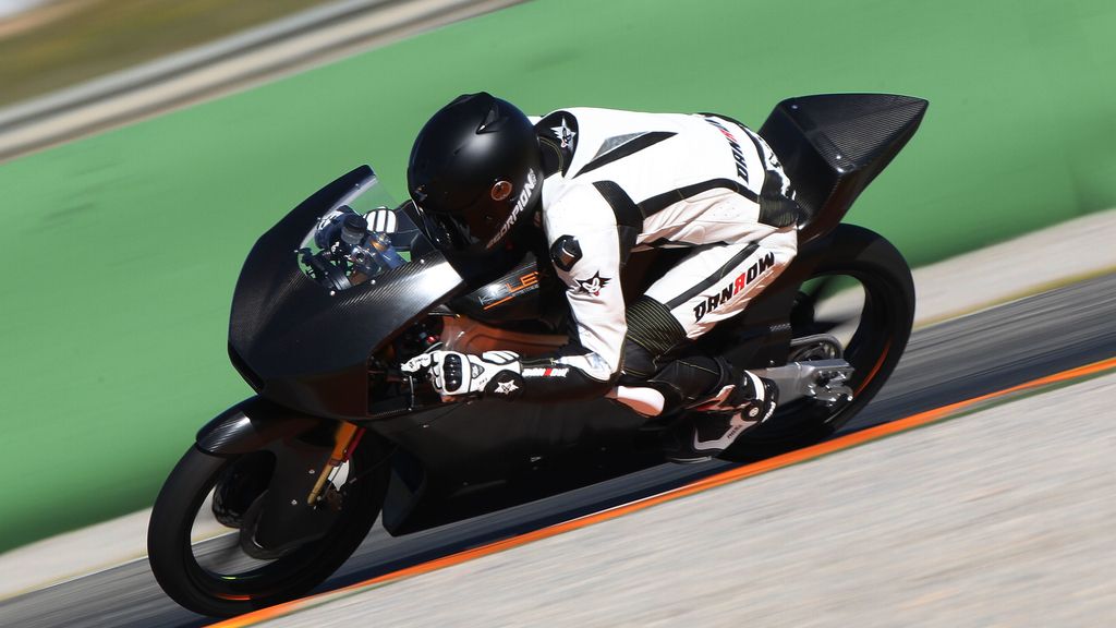Alberto Moncayo, rodando con la Kalex/KTM del Aspar Team
