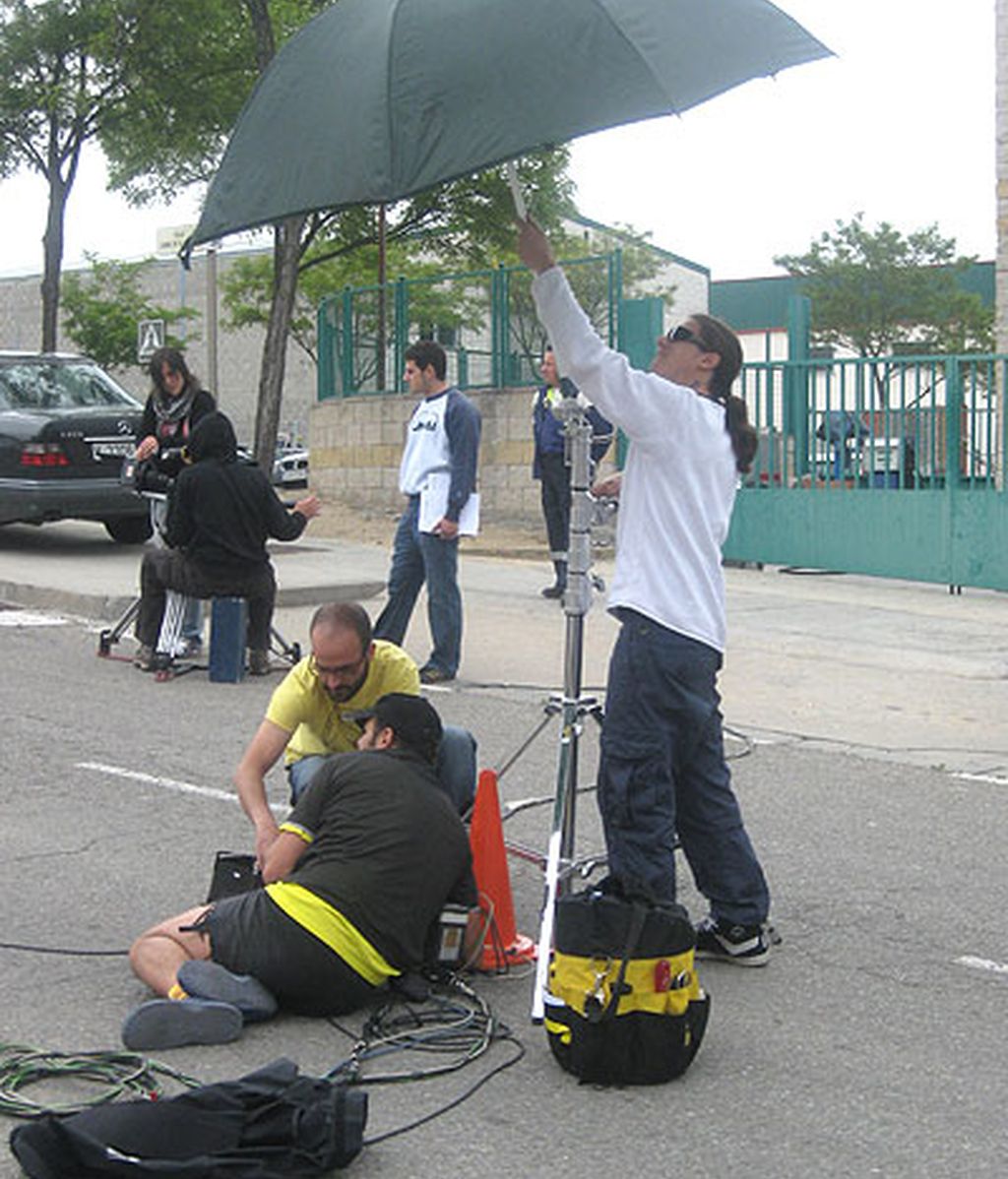 Con el Duque en el plató de 'Sin tetas...'