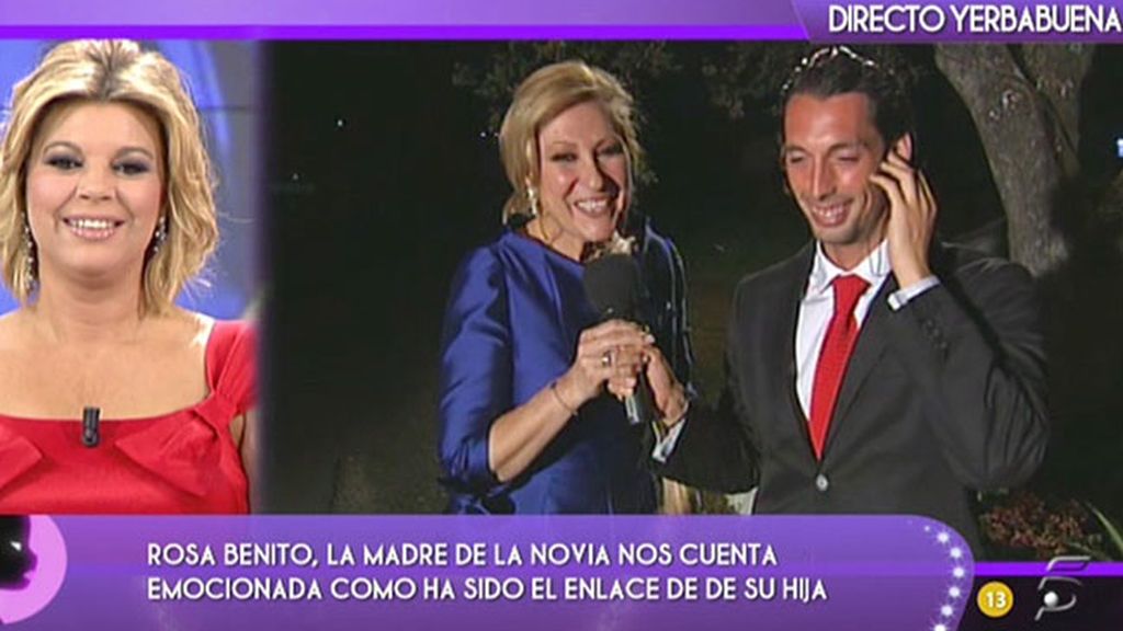 Chayo, radiante tras el 'Sí, quiero'