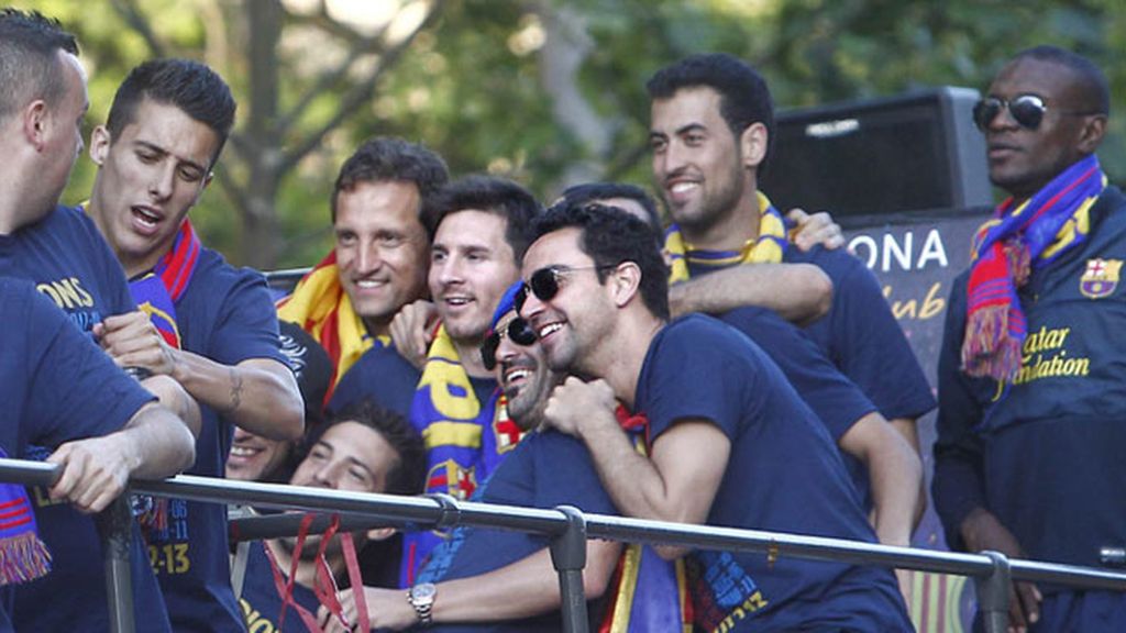 Barcelona se tiñe de blaugrana