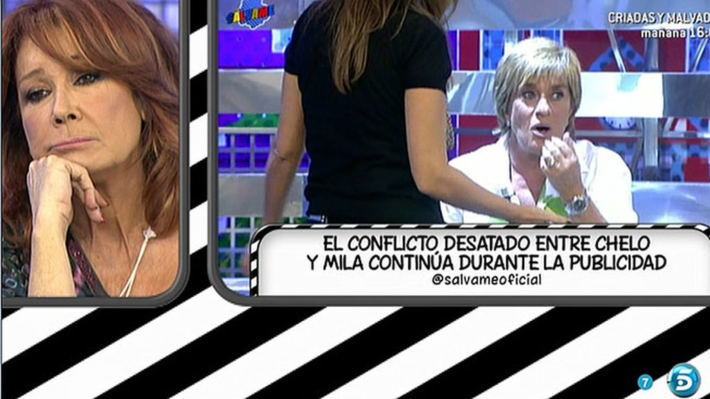 Chelo Gª Cortés abandona el plató tras un enfrentamiento con Mila Ximénez