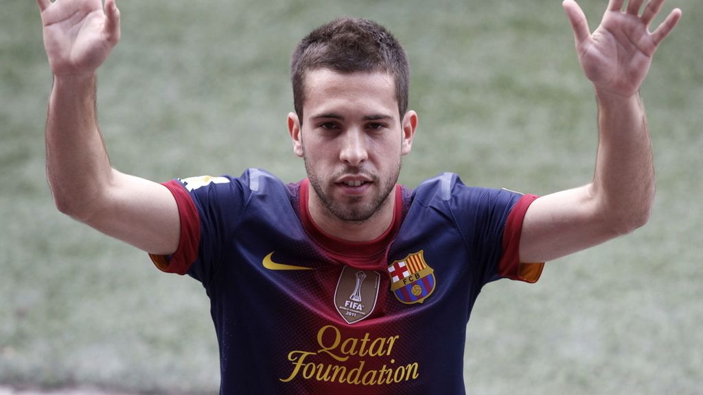 Firma y presentación con el Barça de Jordi Alba