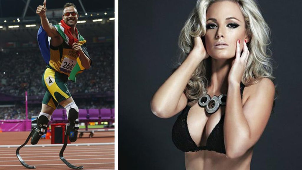 Oscar Pistorius y su novia Reeva Steenkamp, modelo de 30 años