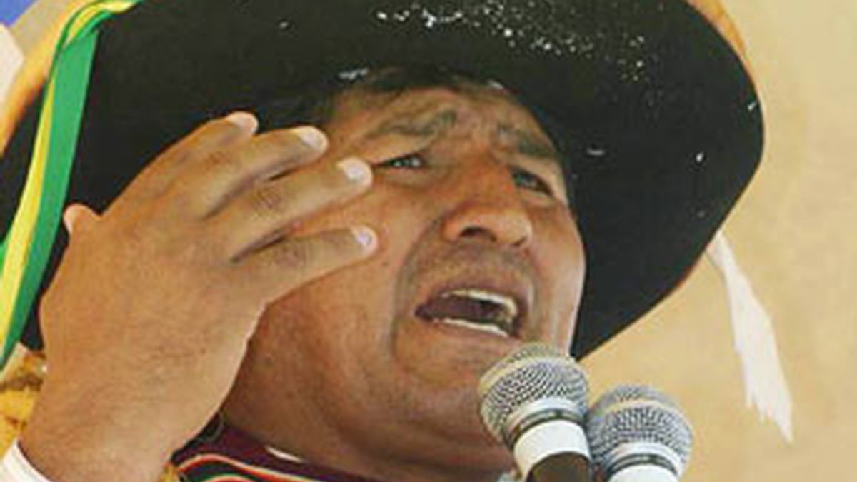 Evo Morales durante un acto político en Sucre. FOTO: EFE