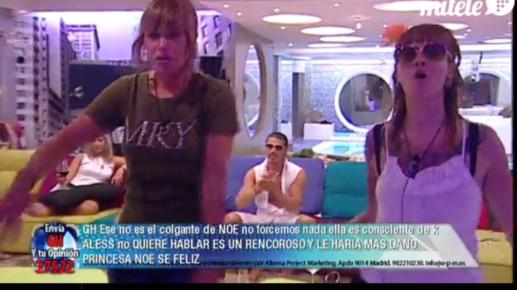 Los concursantes mandaron saludos a Noe durante la fiesta