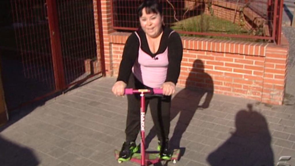 La reportera ha tenido un pequeño accidente durante el entrenamiento