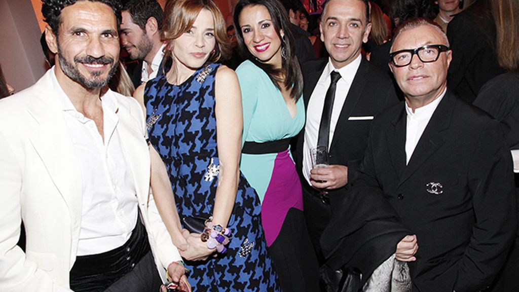Óscar Higares, Inma del Moral, Silvia Jato y Fran Larrañaga disfutando de la fiesta de S Moda