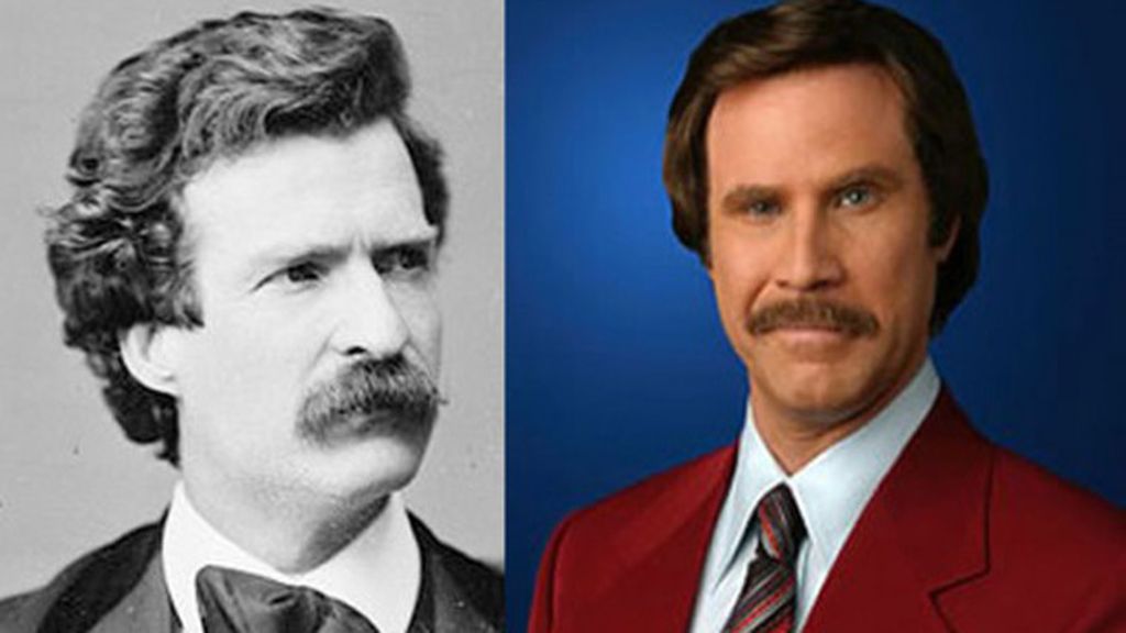 El humorista Mark Twain y el actor Will Ferrell
