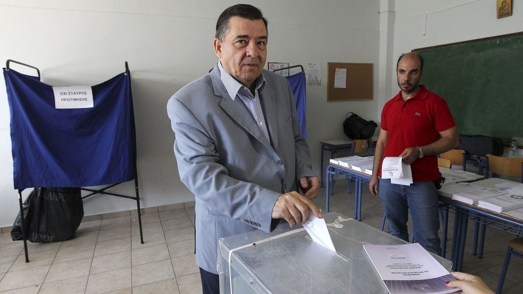 Yorgos Karatzaferis, líder del partido Alarma Popular Ortodoxo (LAOS)