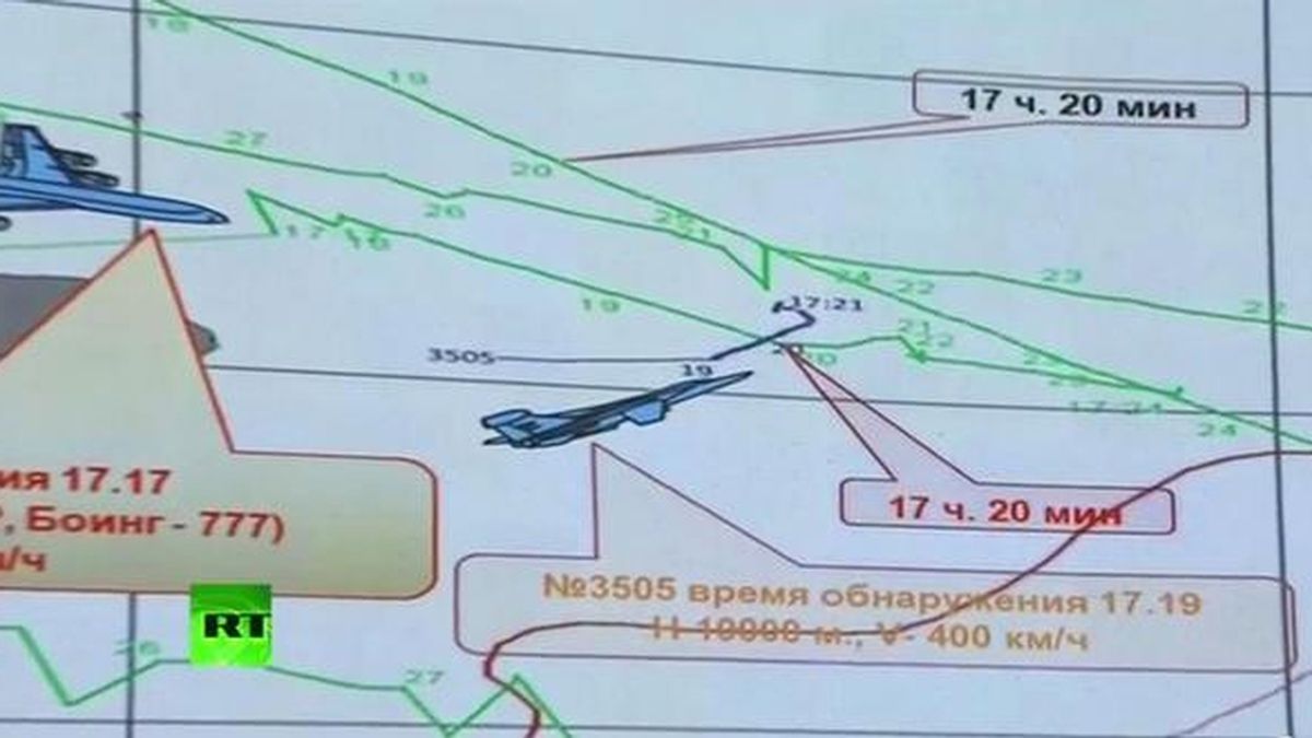El vuelo MH17 volaba desviado de su ruta y próximo a un caza ucraniano, según Rusia