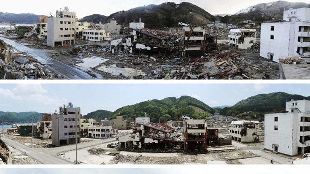 El antes y el después del tsunami que asoló Japón