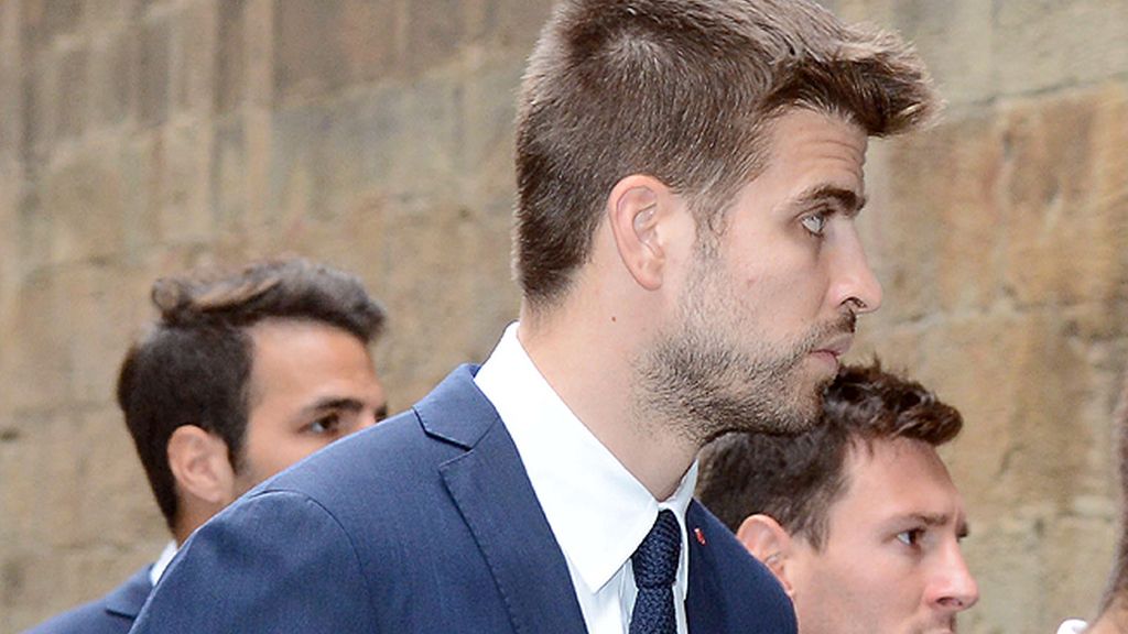 Gerard Piqué, a punto de entrar en la catedral de Barcelona