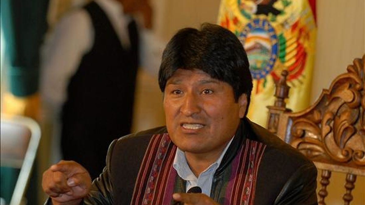 "He estado escuchando a algún ministro de la hermana república del Perú que me dice que pida perdón", declaró Morales. EFE/Archivo