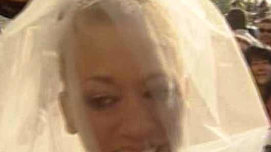 El rostro de la novia, en primer plano