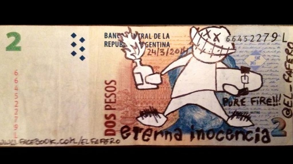 Arte en billetes argentinos
