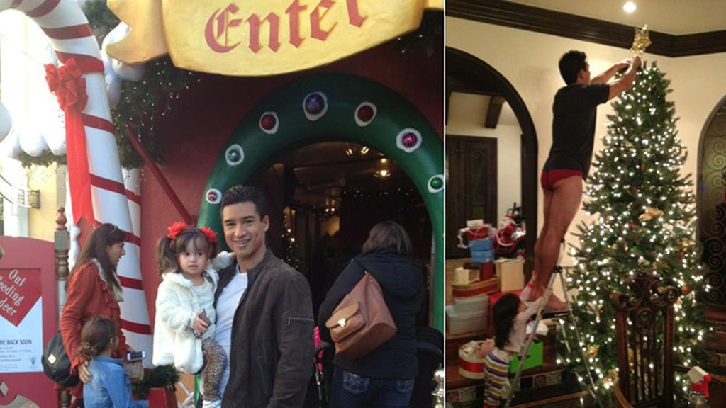 Mario López pasa las navidades en familia y su mujer sube a Twitter una postal poco convencional