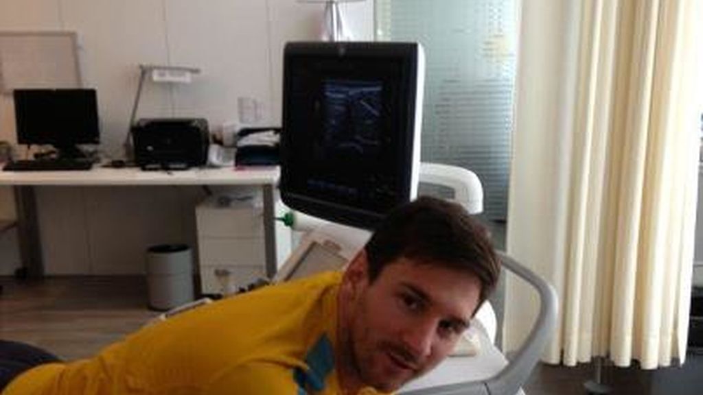 Messi en el reconocimiento médico