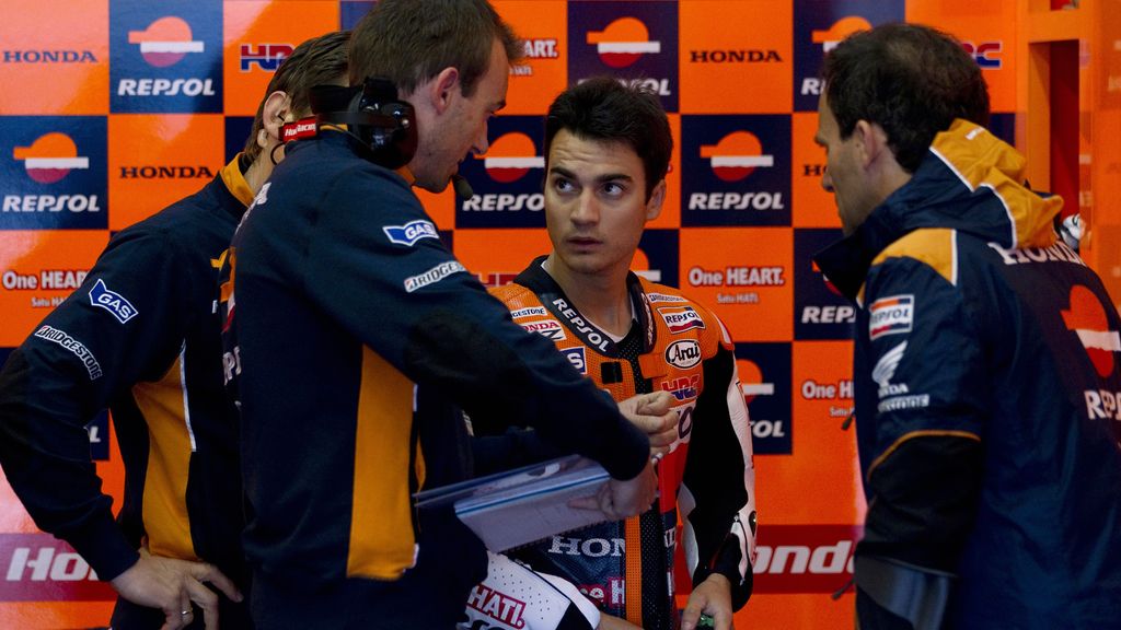Pedrosa comenta las sensaciones tras el primer libre de Jerez
