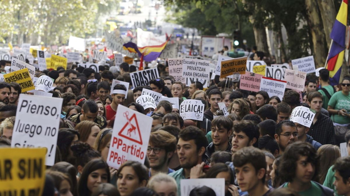 Estudiantes se manifiestan en Madrid